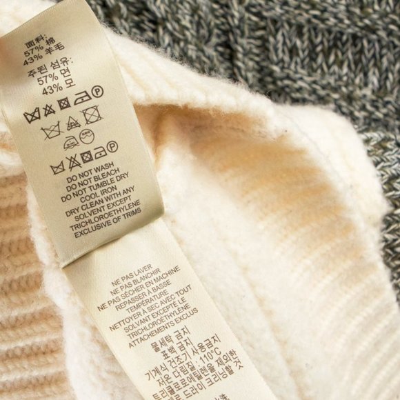 Burberry Brit Green and Natural White Mouline Cable Knit Tunic - Picture 6 of 7